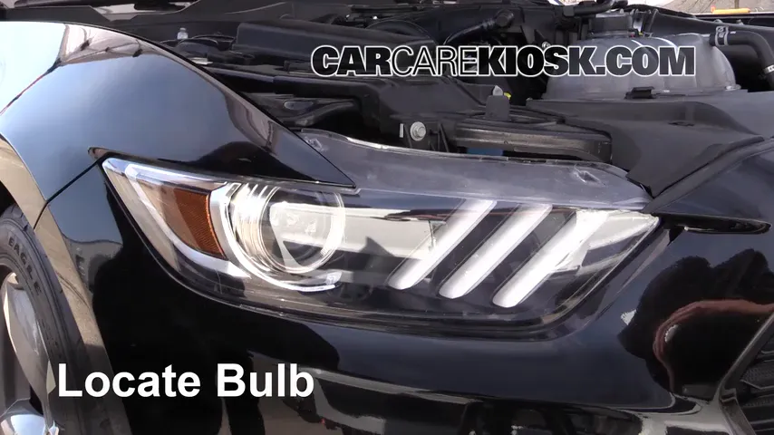 2016 Ford Mustang V6 3.7L V6 Coupe Lights Highbeam (replace bulb)